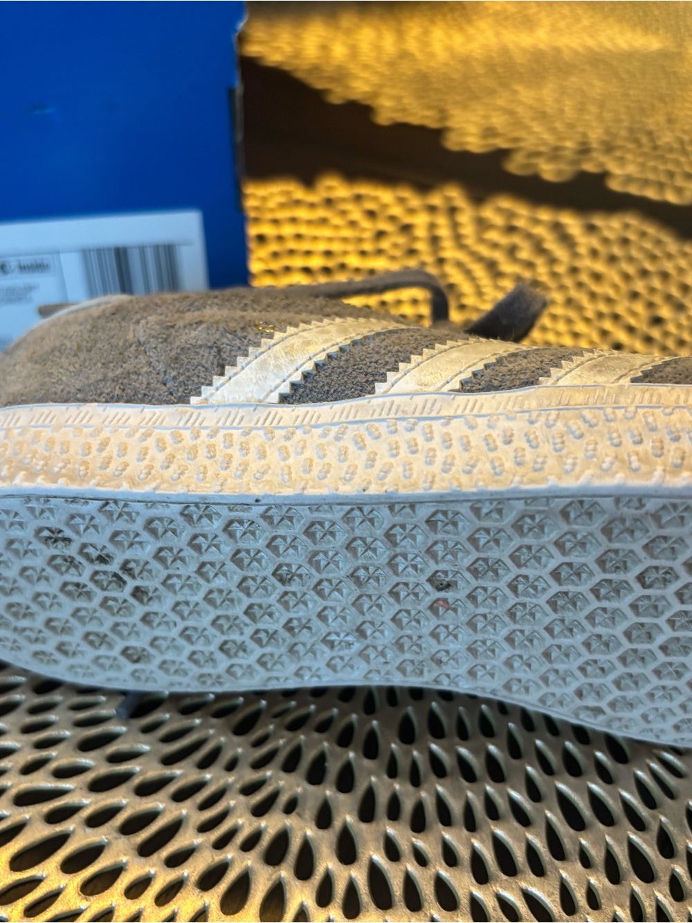 adidas Kids Suede Low-Top Sneakers in Gray and White